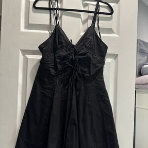 Zara Bow Black Strappy Dress